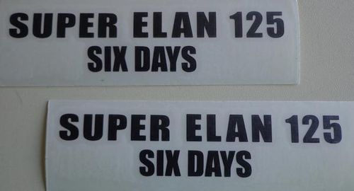 Plaques latérales 125 Elan 6 days